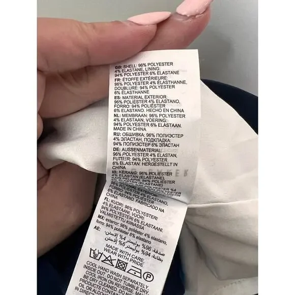 Ted Baker London Tilliai Bluebell V-Neck Bodycon Dress Dark Blue Size 3 Medium - Picture 10 of 10